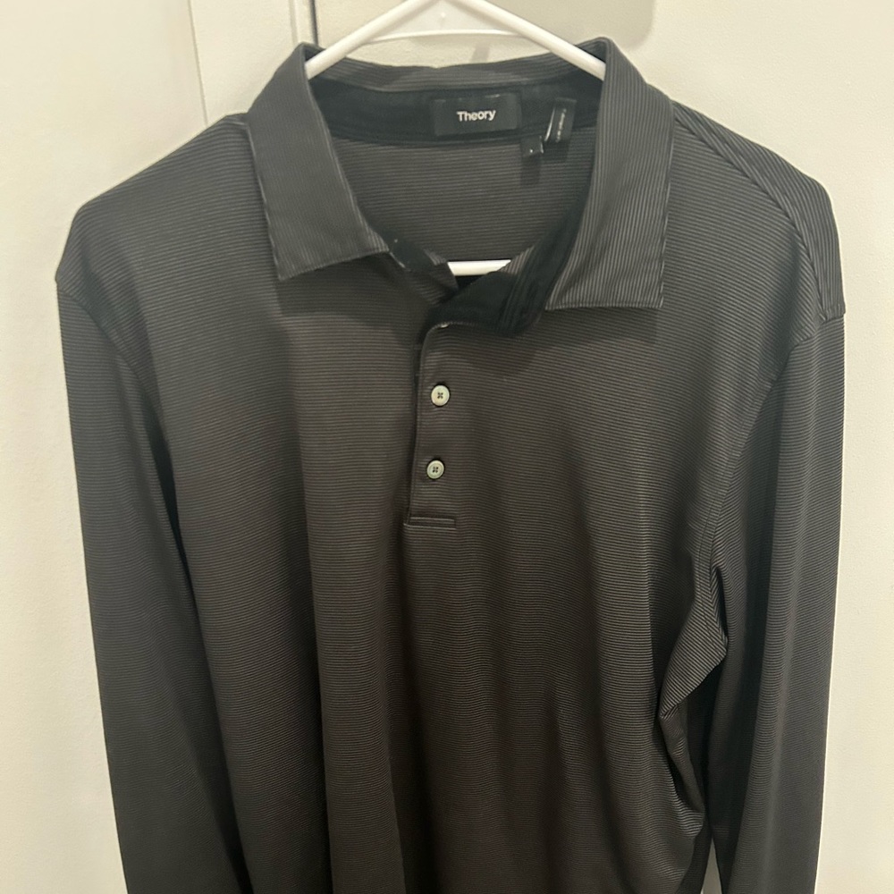 Large Theory Long Sleeve Polo